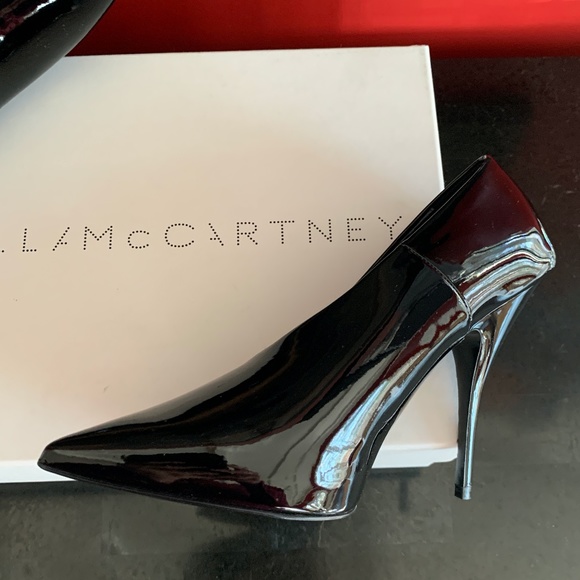 Stella McCartney Shoes - Stella McCartney Gloss Black Spike Heel Pumps! NIB